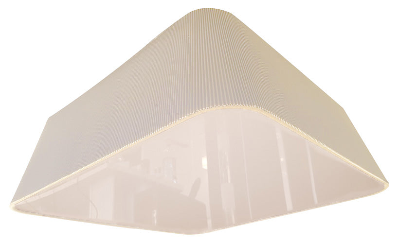 XXL Lampenschirm Plissee creme quadratisch mit Sichtblende – Lampenschirm Stoff