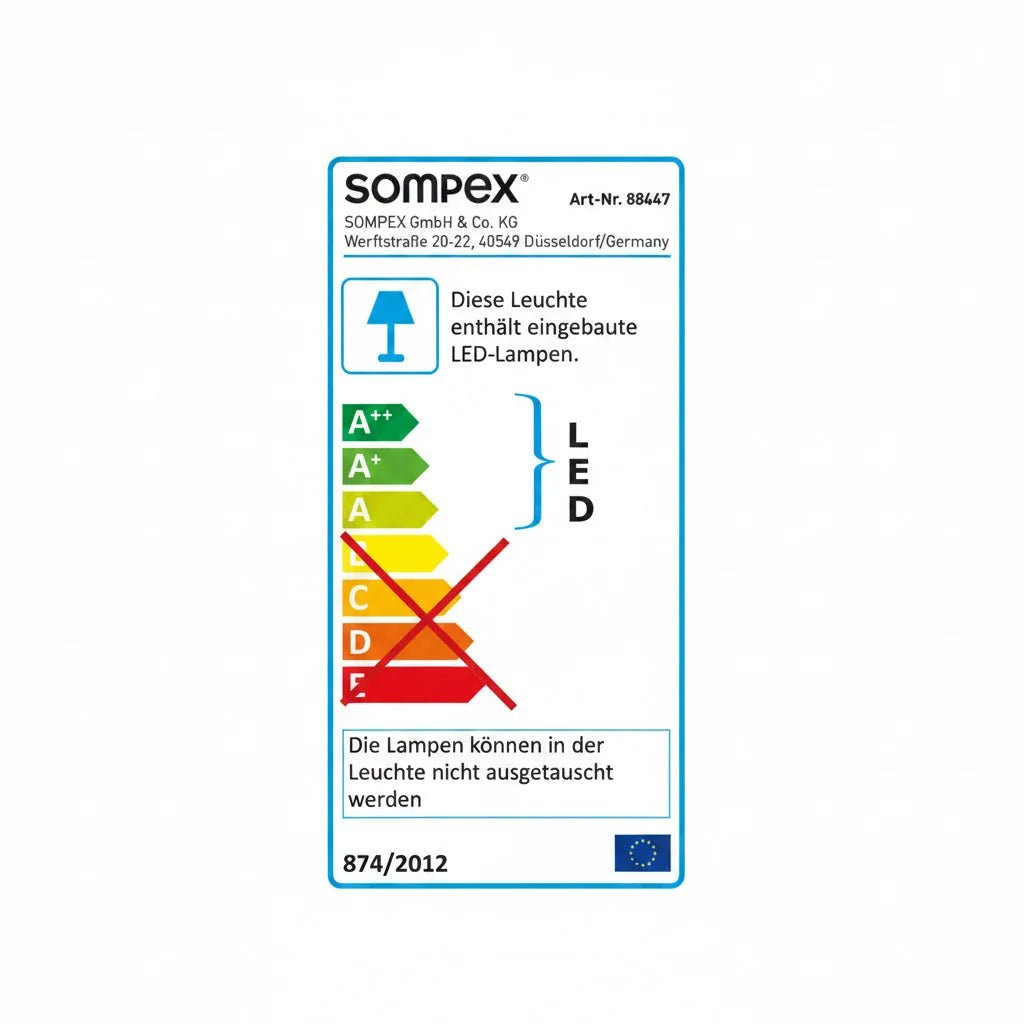 Sompex Head Design LED Tischlamp Acrylglas RGB mit Fernbedienung