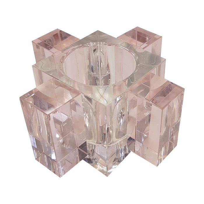 Ersatzglas G4 Würfel klar rosa transparent 11mm Fassung – Lampenglas klar