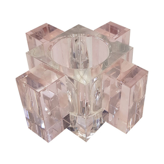 Ersatzglas G4 Würfel klar rosa transparent 11mm Fassung – Lampenglas klar