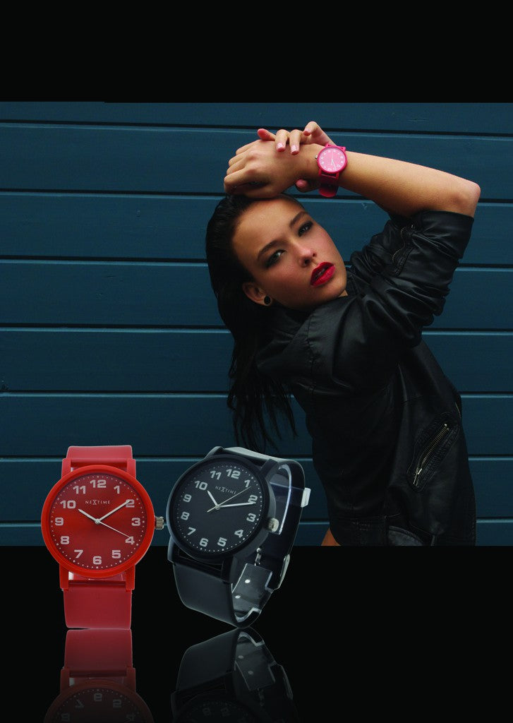 10x Armbanduhr rot sportlich modern Unisex Damen Herren Kinder