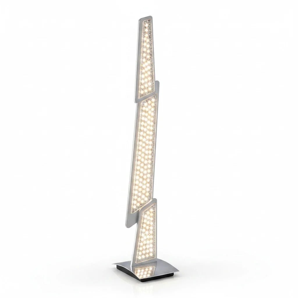 Ausgefallene Design LED Tischleuchte Spacy dimmbar 70cm – Tischlampe / Nachttischlampe / Hockerlampe – Stehleuchte dimmbar