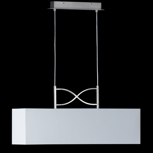 Hängeleuchte Anni Eckig-Schirm Weiß – Pendelleuchte dimmbar, E27