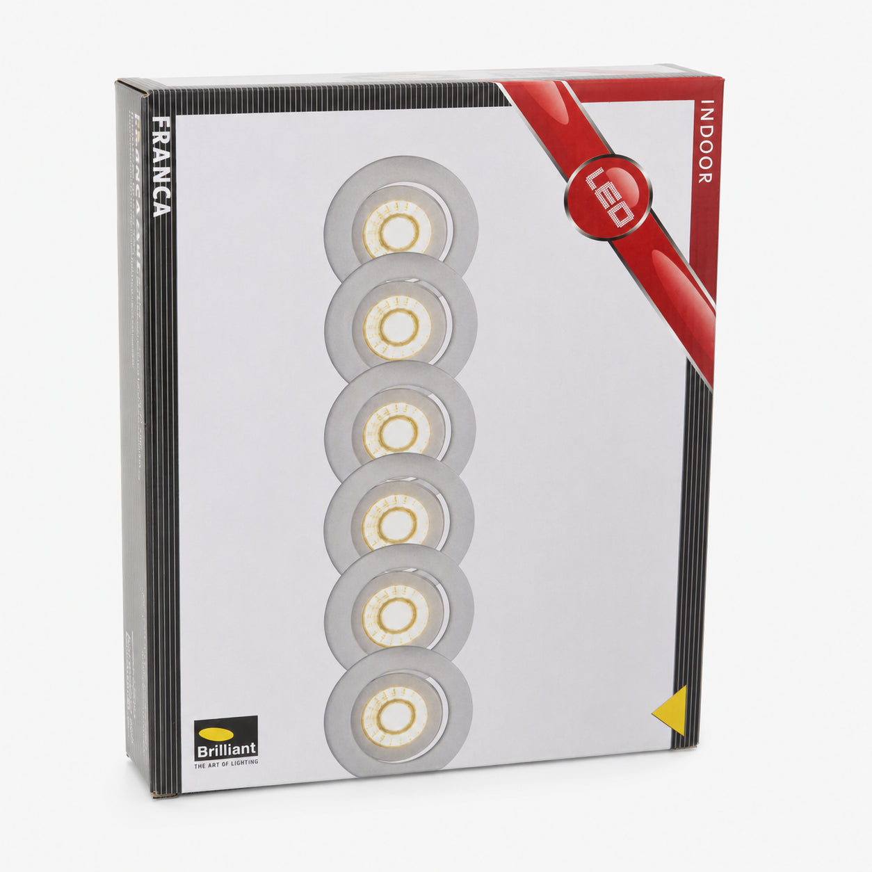 6er Set LED Einbausspots GU10 schwenkbar 70mm weiß inkl. LED 4W IP23 brilliant ag franca HK14715S05