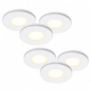 6er Set dimmbare LED-Möbelleuchten in Weiß, 57 mm Ultra Slim Design_ SW13512