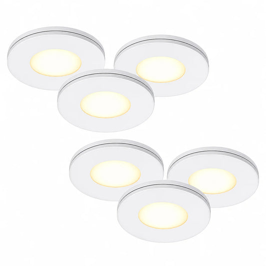 6er Set dimmbare LED-Möbelleuchten in Weiß, 57 mm Ultra Slim Design_ SW13512