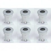 6x Set LED Bodeneinbauspot Blau 230V – Einbaustrahler IP66, schwenkbar, dimmbar, 55mm