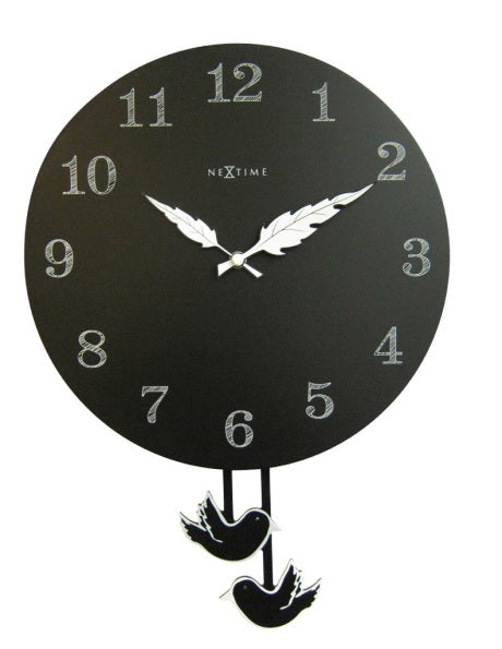 Wanduhr mit Pendel Wingbird