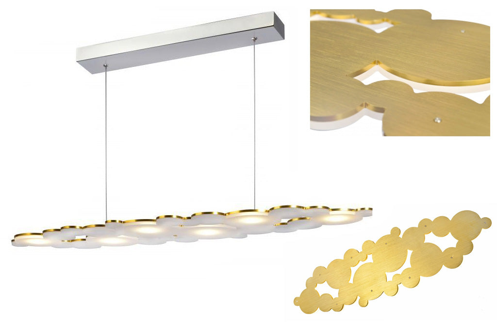 LED Pendelleuchte DREAM mit Gold Dekor, dimmbar – Pendelleuchte dimmbar