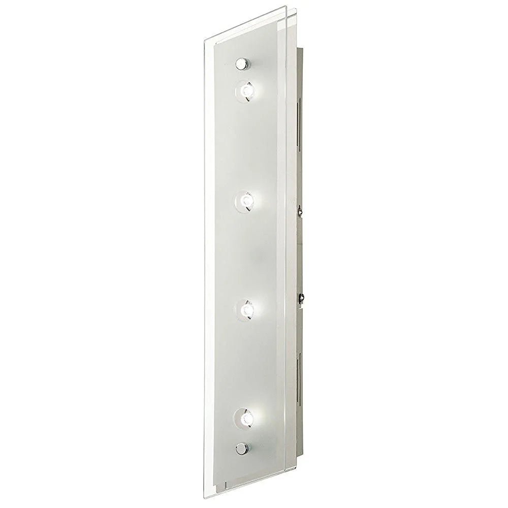 Schmale Wandleuchte Lumiera mit 4 Lichtpunkten Spiegelleuchte Schminktisch flach und schmal esto 9740025-4 