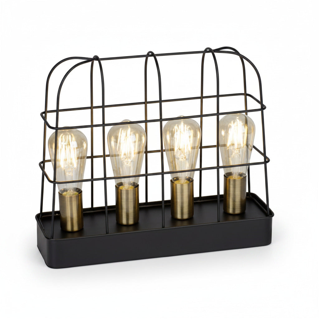 Vintage Tischleuchte Terneg schwarz Tischlampe