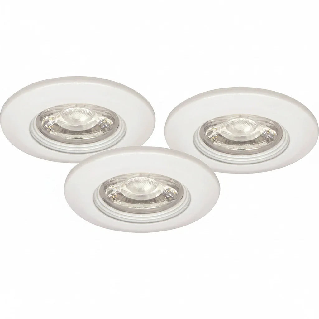 3er Set LED Einbau Spots dimmbar weiß 18,5W IP44 60mm MD-99 – Einbaustrahler IP44, dimmbar, 60mm