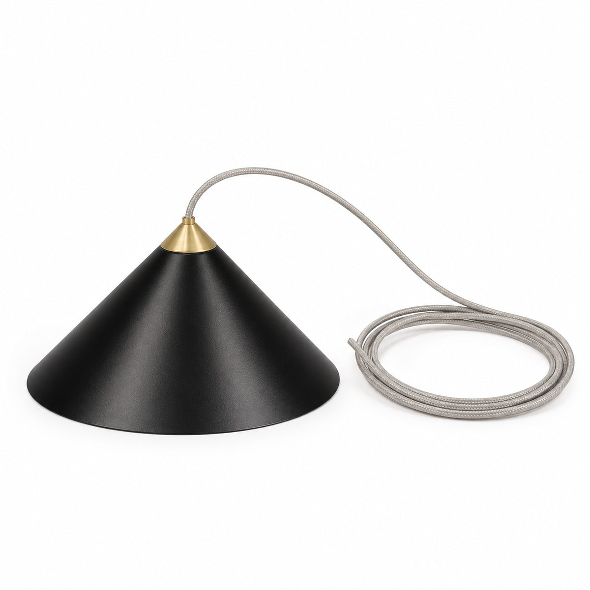 Kleine Design Pendelleuchte Schwarz, weiß & Messing Ø 10,7 cm – BRUCK MAX Via