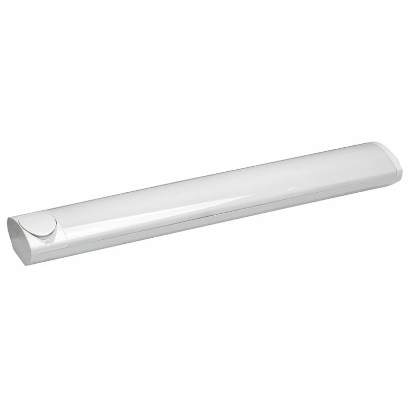 Wand- und Spiegelleuchte mit steckdose und schalter 60cm Garda P weiß 13W mit neutralweißem Licht 4000K