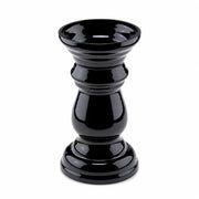 Blumenvase Schwarz & Kerzenhalter für Stumpenkerzen – Wendevase aus Glas – 2-in-1 Design