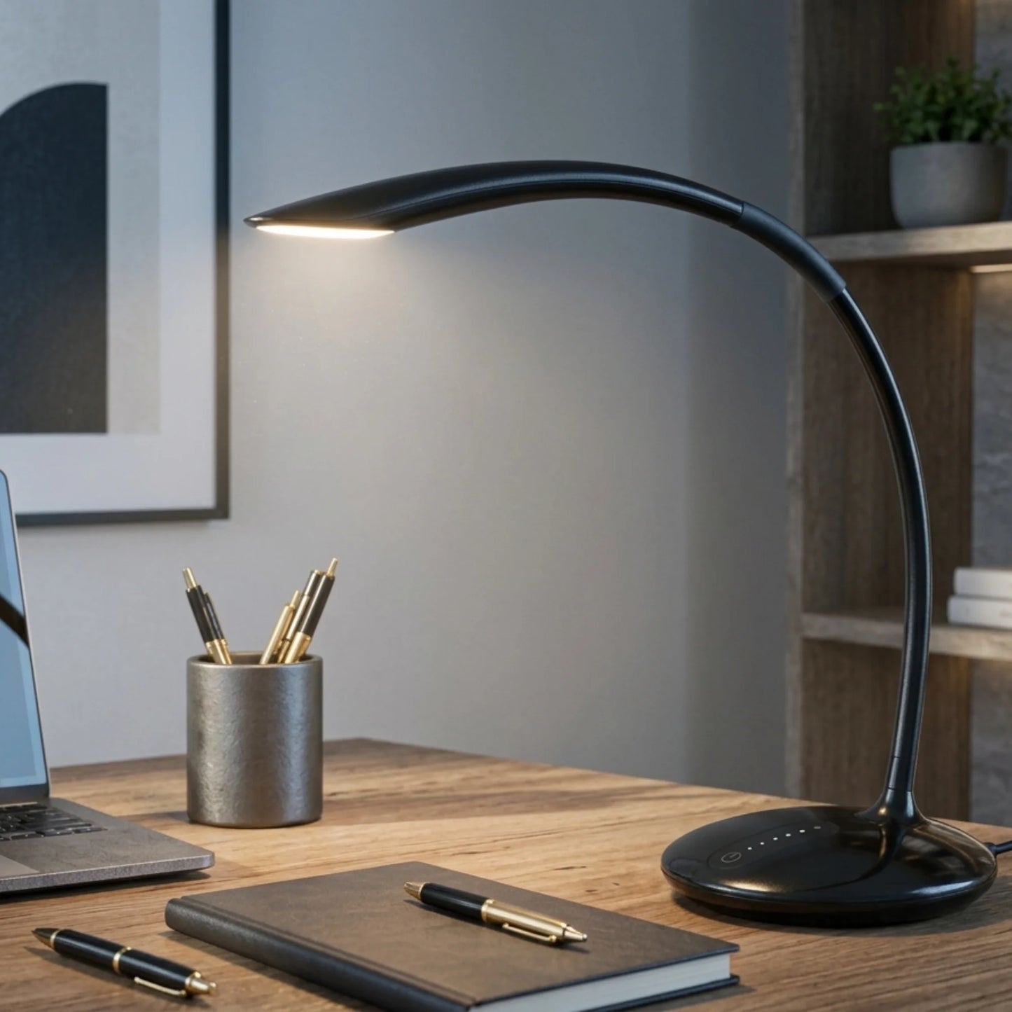 Design LED Schreibtischleuchte CALLA Schwarz 