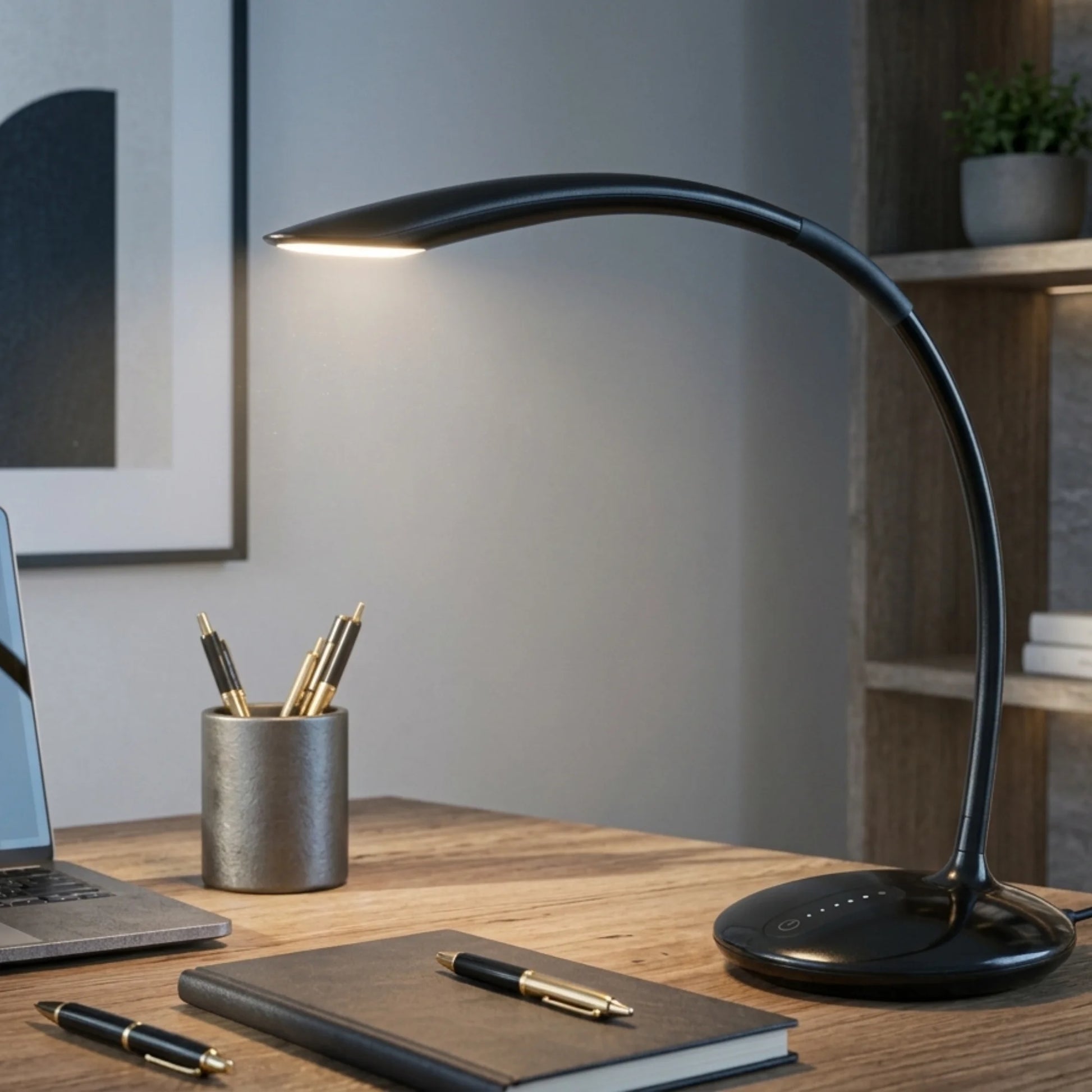 Design LED Schreibtischleuchte CALLA Schwarz 
