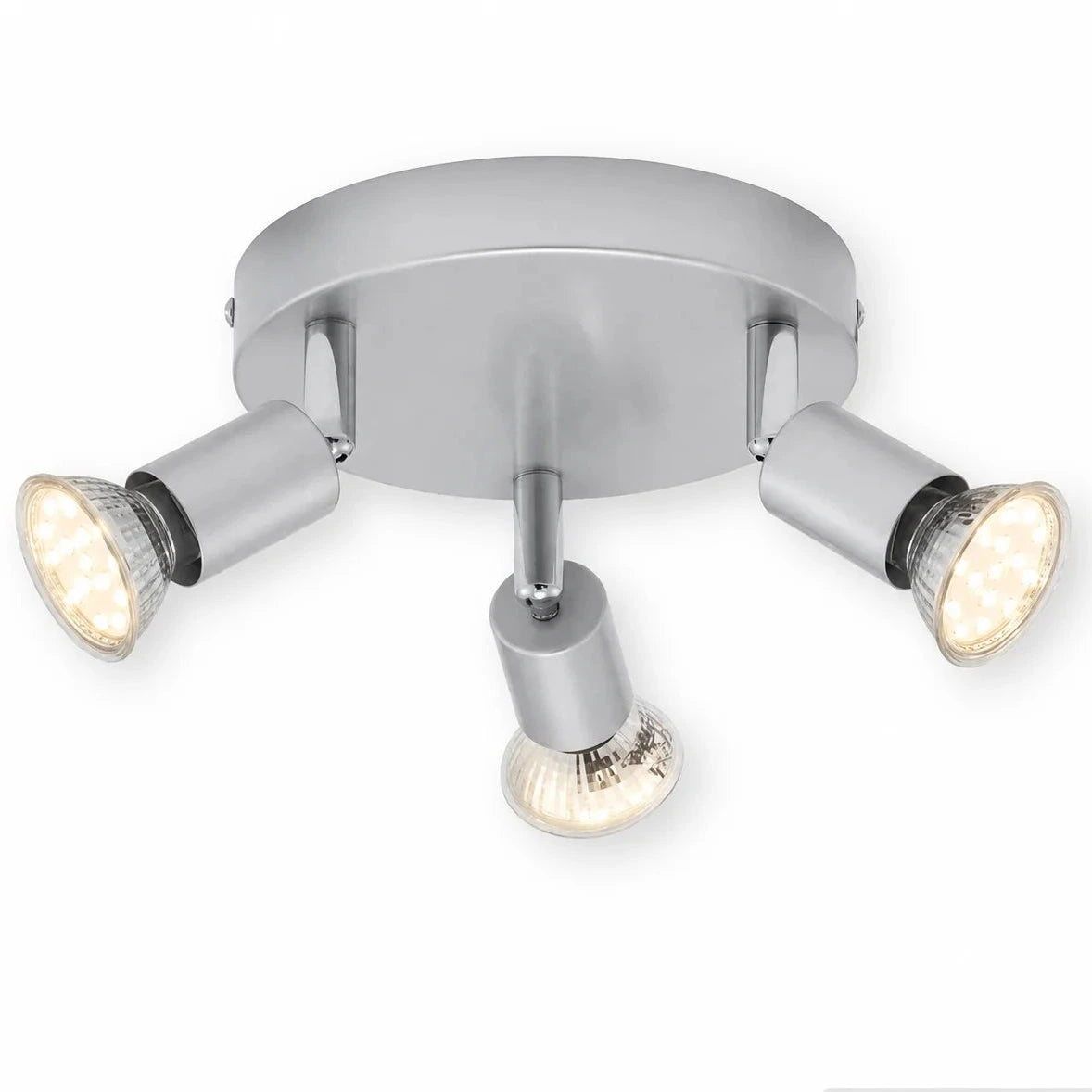 Briloner PICCO LED Deckenstrahler 3-flammig titanfarben – schwenkbar, GU10, warmweiß