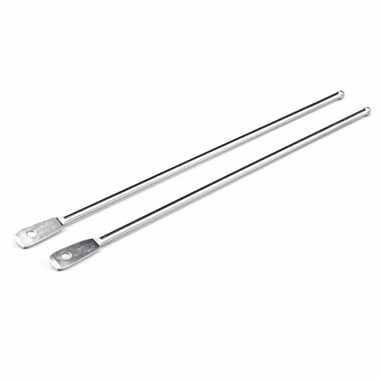 2× Stäbe 15,2 cm Chrom für 12V Seilsystem