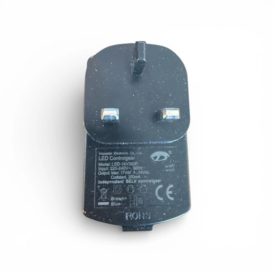 Hopestar LED-12V350P UK Steckernetzteil 350mA Konstantstrom LED Driver mit Strich-Punkt Anschluss DIN 41529