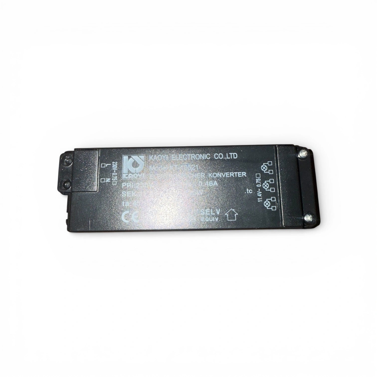 KAOYI KT10521 elektronischer Halogen Transformator 230V auf 11,4V 105W NV Trafo für 12V