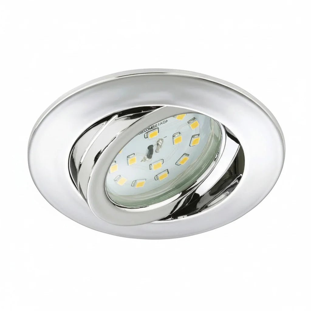 LED Einbaustrahler Chrom 68 mm – 30 mm ultraflach und schwenkbar