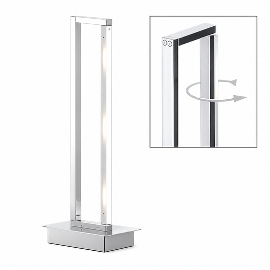 LED Tischleuchte Anders Chrom mit Touchdimmer – Design-Tischlampe