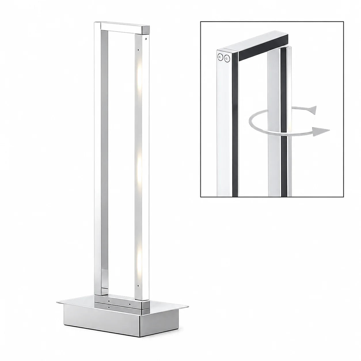 LED Tischleuchte Anders Chrom mit Touchdimmer – Design-Tischlampe
