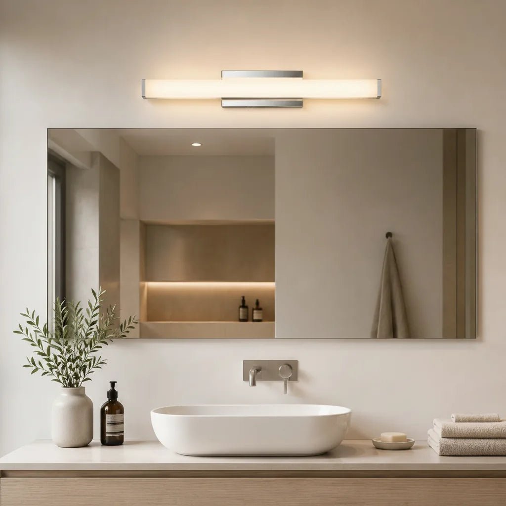 Längliche Bad Wandleuchte Splash LED Chrom 37cm