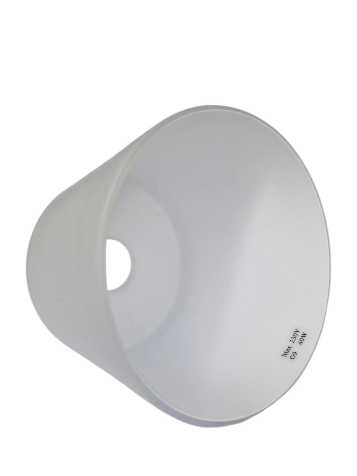 Lampenglas G9 Ersatzglas Loch 23mm weiß matt rund konisch 8cm 10cm Glasschirm Juppy 92074 92073 sompex 