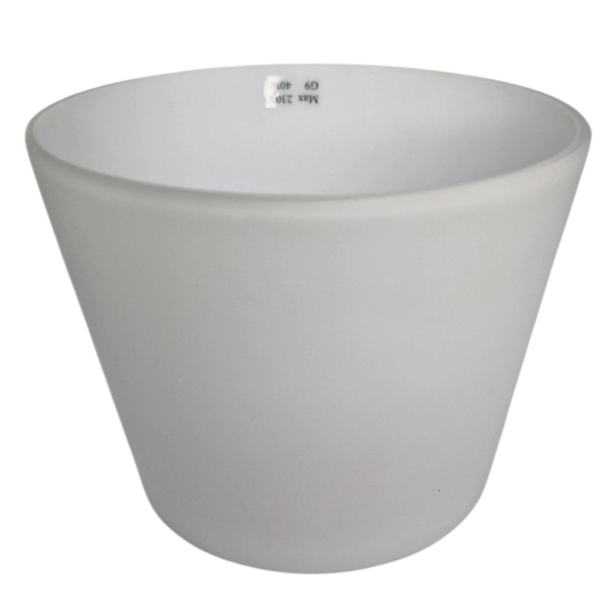 Lampenglas G9 Ersatzglas Loch 23mm weiß matt rund konisch 8cm 10cm Glasschirm Juppy 92074 92073 sompex 