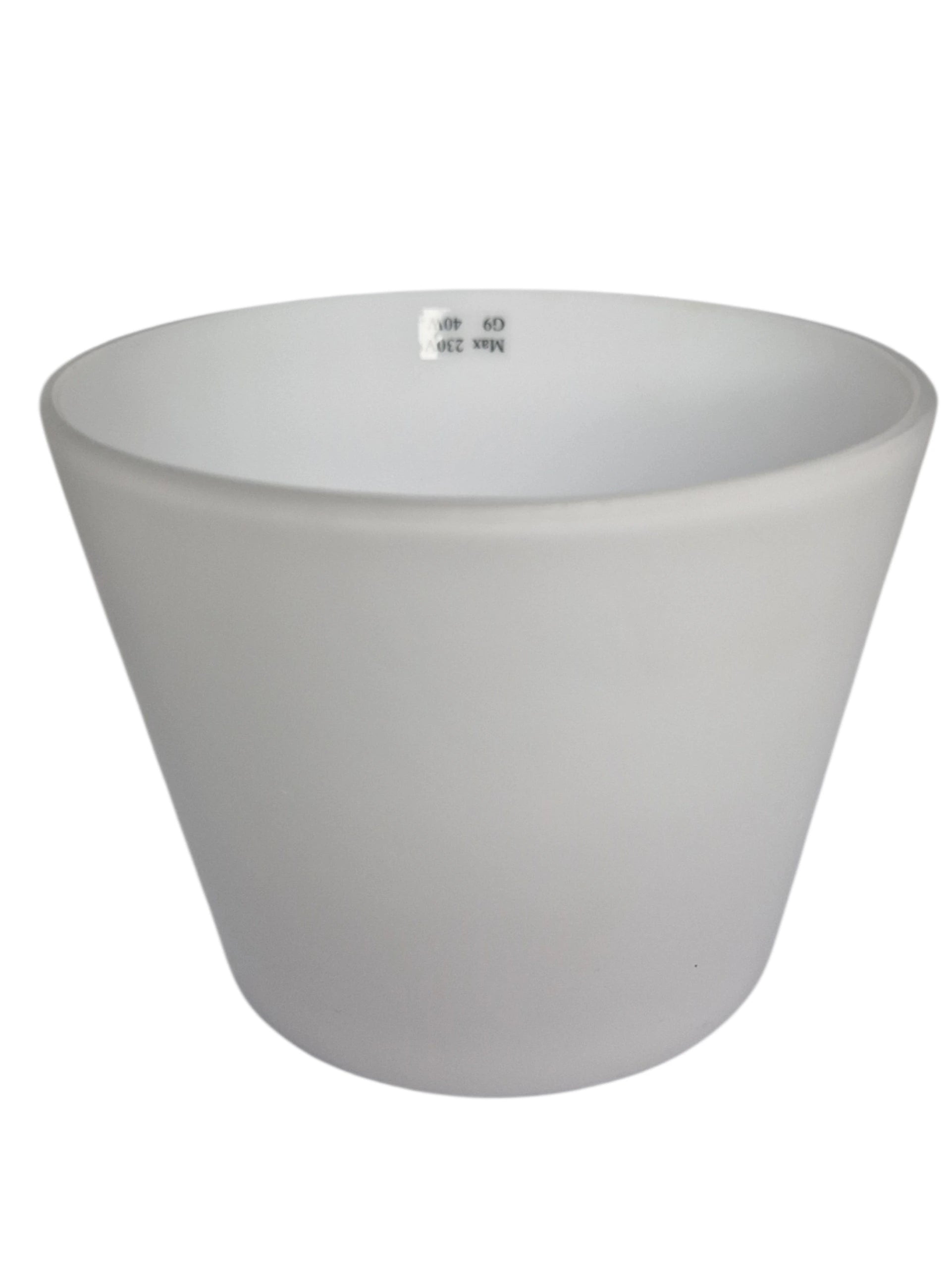 Lampenglas G9 Ersatzglas Loch 23mm weiß matt rund konisch 8cm 10cm Glasschirm Juppy 92074 92073 sompex 