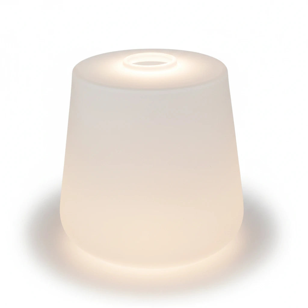 Lampenglas G9 Ersatzglas Loch 23mm weiß matt rund konisch 8cm 10cm Glasschirm Juppy 92074 92073 sompex 