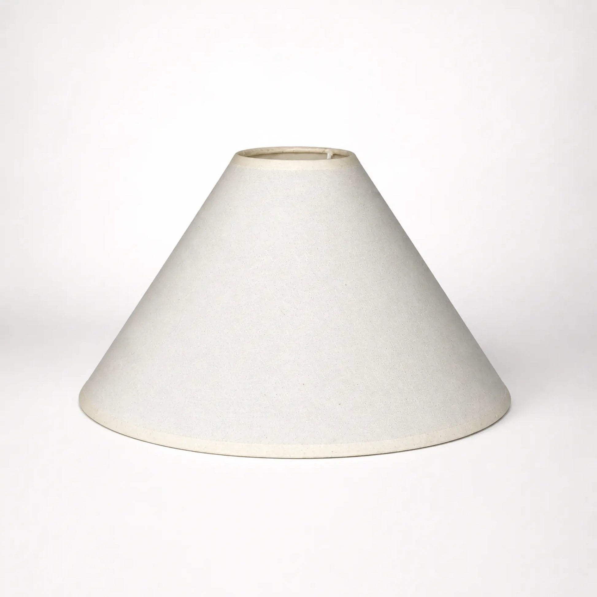 Lampenschirm Creme konisch 30 cm aus Baumwollstoff-Front