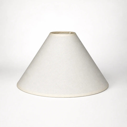 Lampenschirm Creme konisch 30 cm aus Baumwollstoff-Front