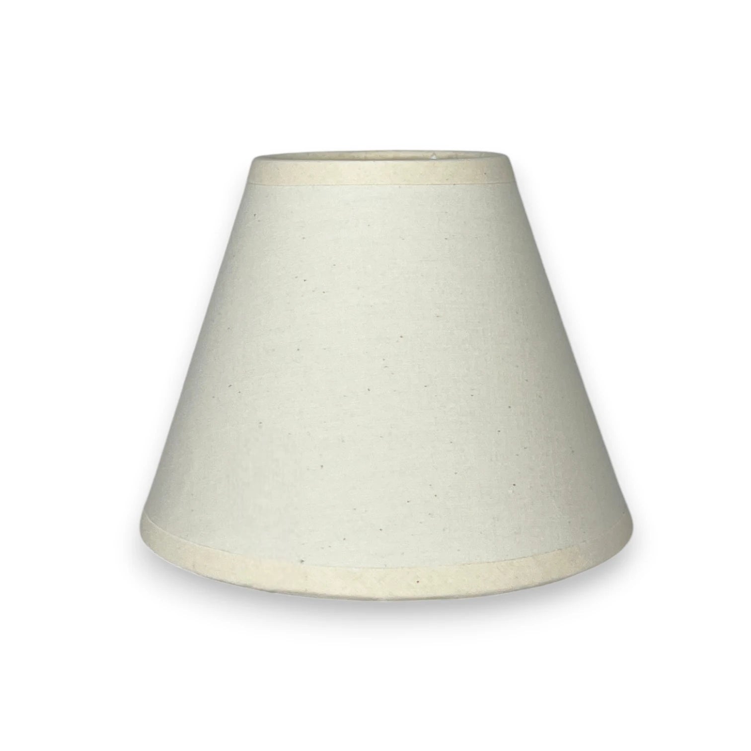 Lampenschirm E14 Top-Rund aus Baumwollstoff in Creme-Front