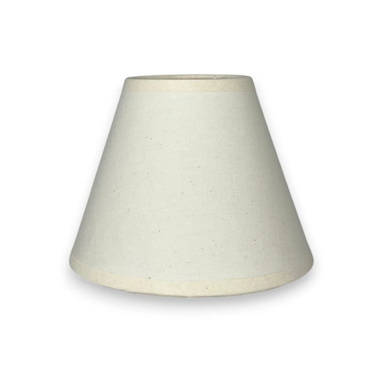 Lampenschirm E14 Top-Rund aus Baumwollstoff in Creme-Front