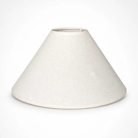 Lampenschirm Creme konisch 30 cm aus Baumwollstoff-Front