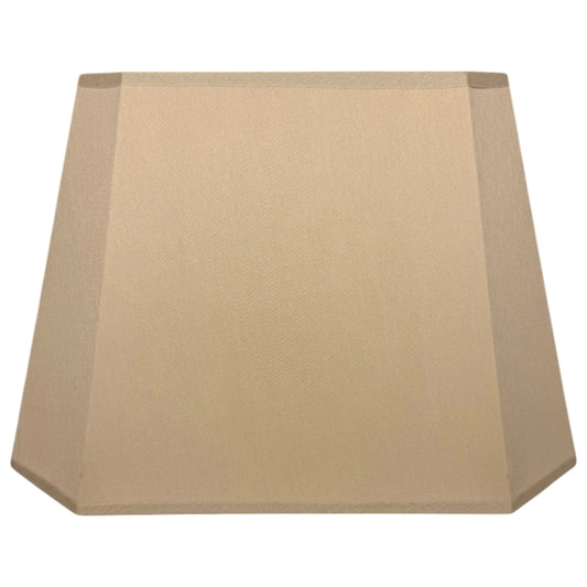 Rechteckiger Lampenschirm in Beige mit achteckiger Formwirkung, Frontansicht