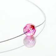 Leuchtende Halskette LED Kristall Ball pink mit Swarovski®- Elements