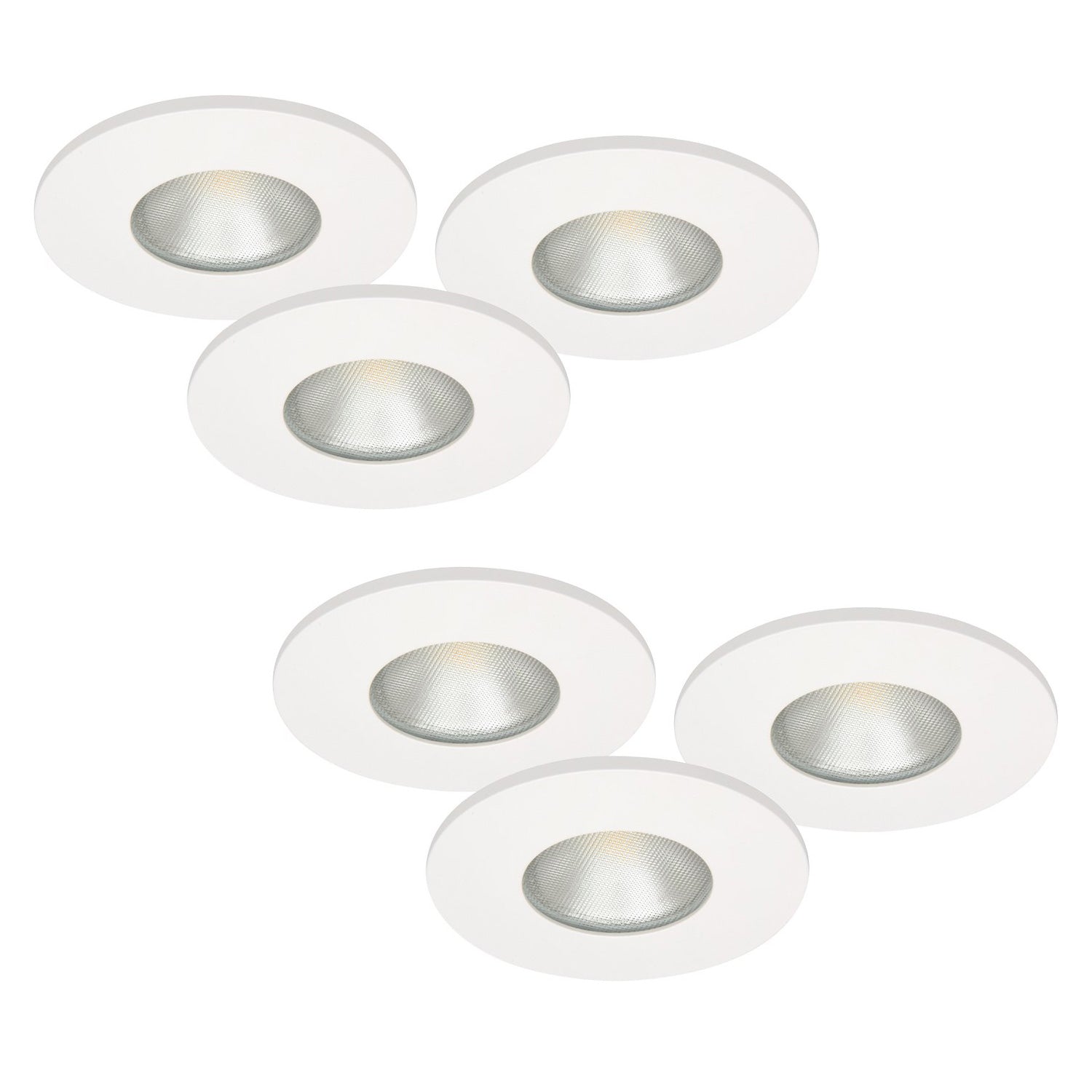 6er Set LED Einbau Spots dimmbar weiß ultra slim IP44 13W MD-315 – Einbaustrahler IP44, dimmbar