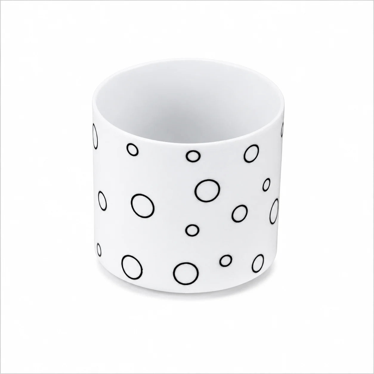 Teelichthalter aus Porzellan Circle – Weiß – 2-in-1 Teelichtglas & Mini-Vase – Sompex