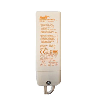 Relco Elektroniktrafo Minifox 60 PFS RN1362 – 12 V AC Ausgang – 10-60 W – dimmbar