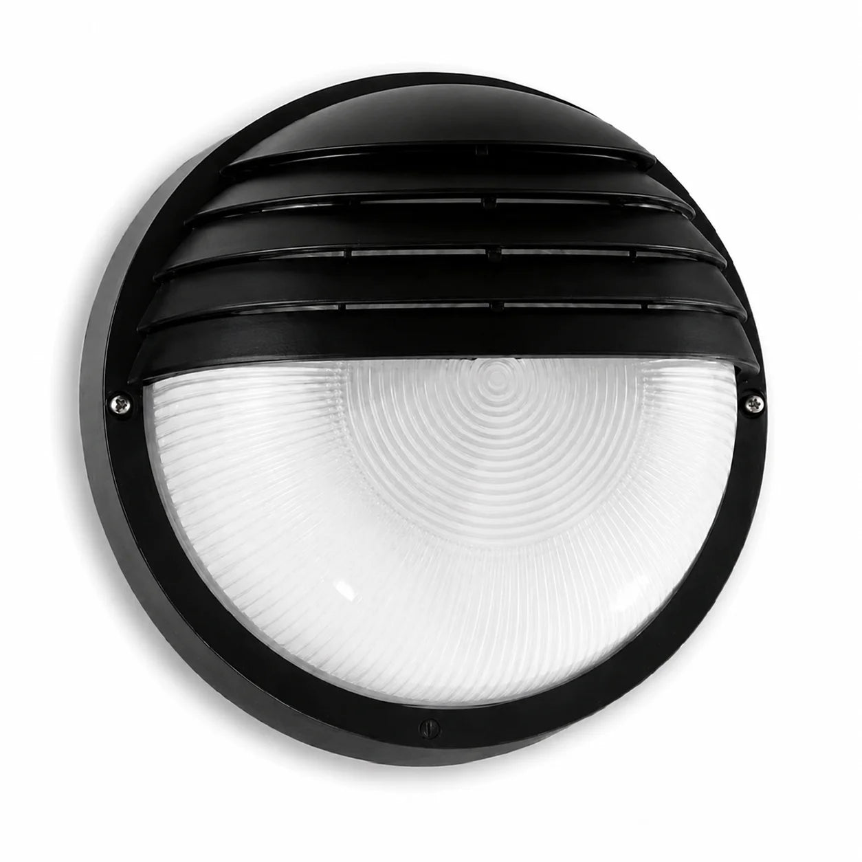 Relco Außenwandleuchte Schwarz rund – E27, IP44, Ø 19 cm