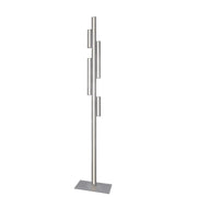 LED Stehlampe Empire dimmbar 152cm Alu gebürstet Stehleuchte, Standleuchte – Tischlampe / Tischleuchte / Nachttischlampe – St