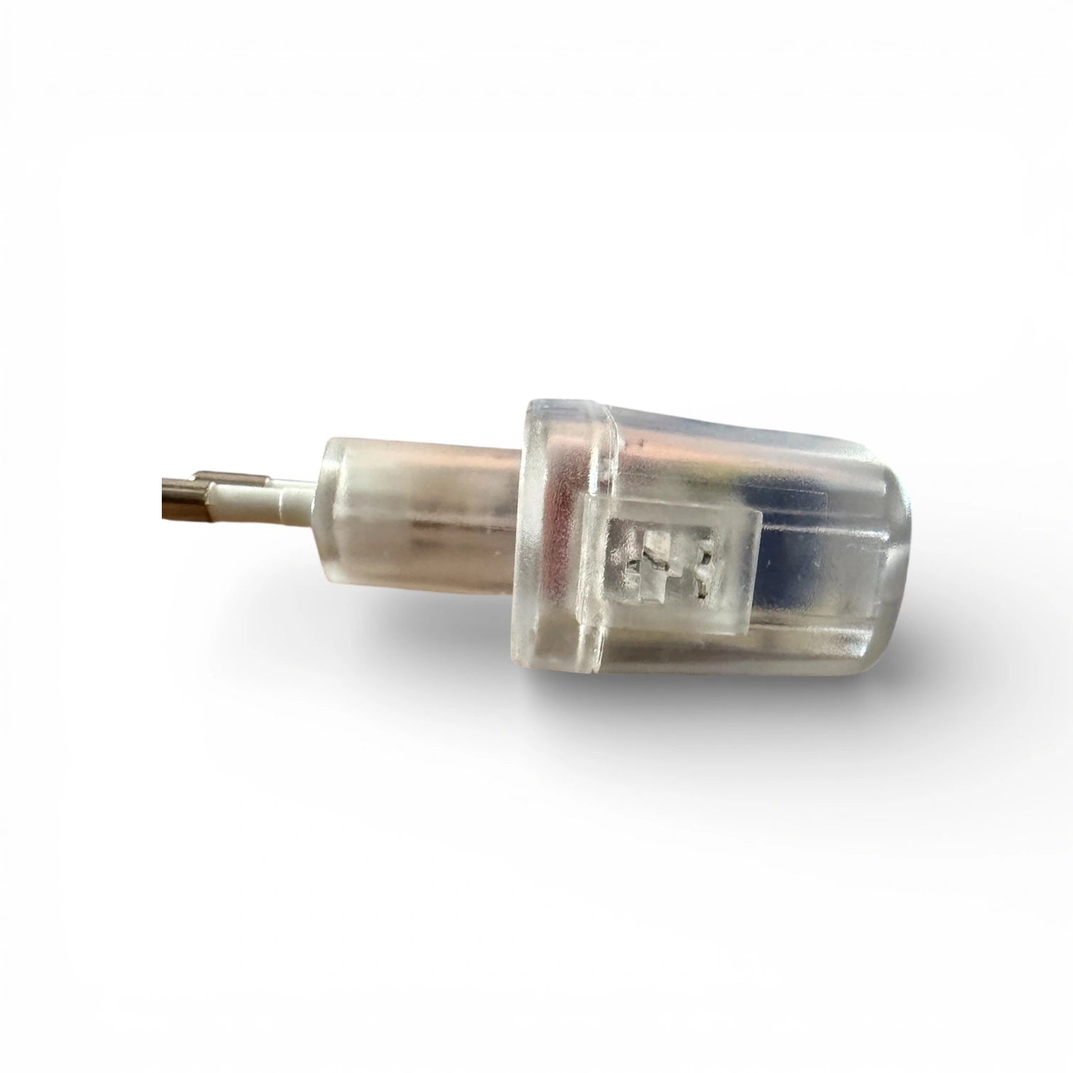 Seitenansicht HSP7-12V Steckertrafo 12V 7W transparent EU Plug