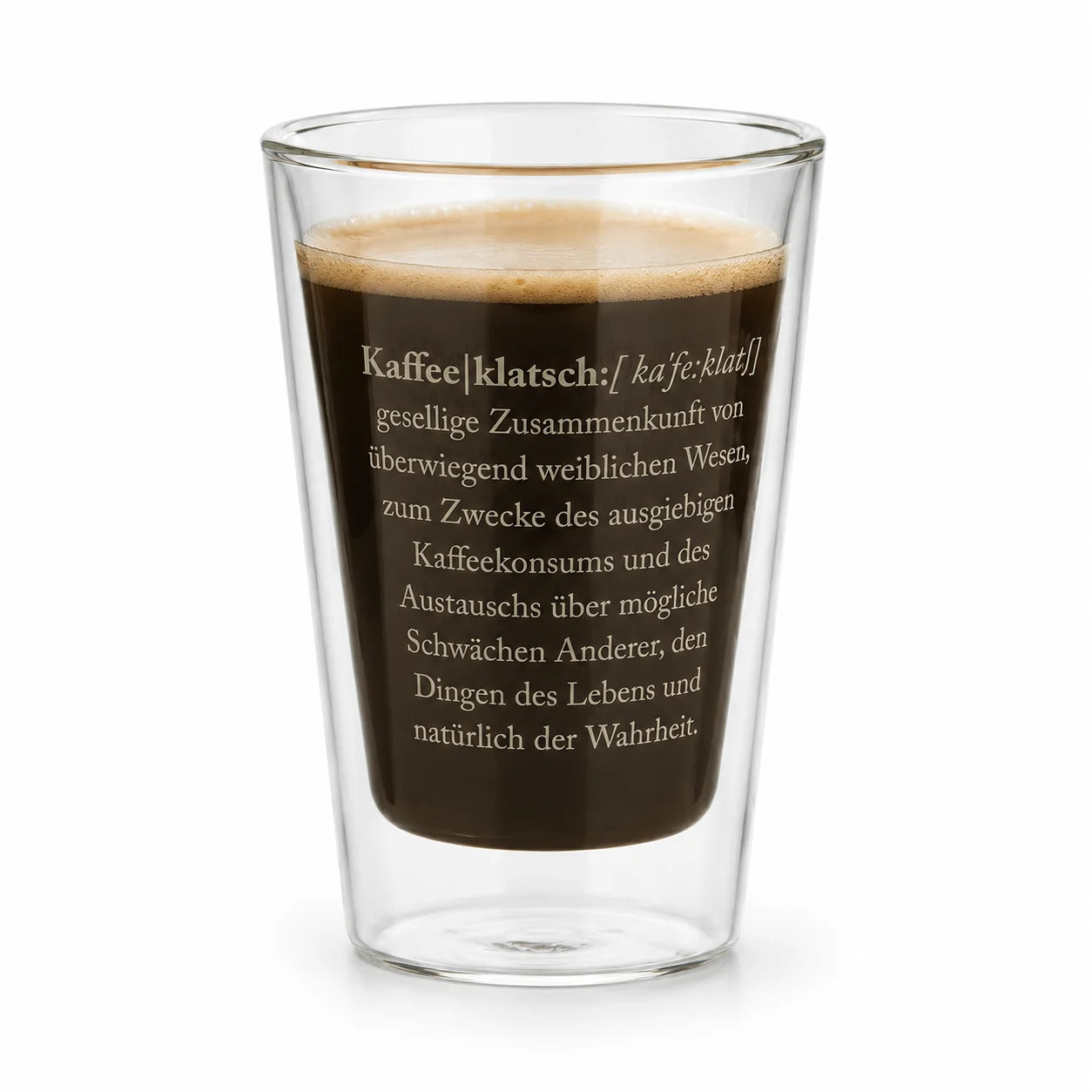 Thermoglas Latte Macchiato 250 ml Kaffeeklatsch doppelwandig Sompex