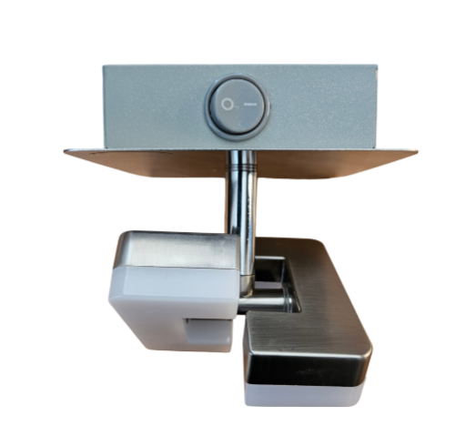 LED-Wandleuchte mit Kippschalter, WOFI ZARA 026  Warmweiß in Nickel matt