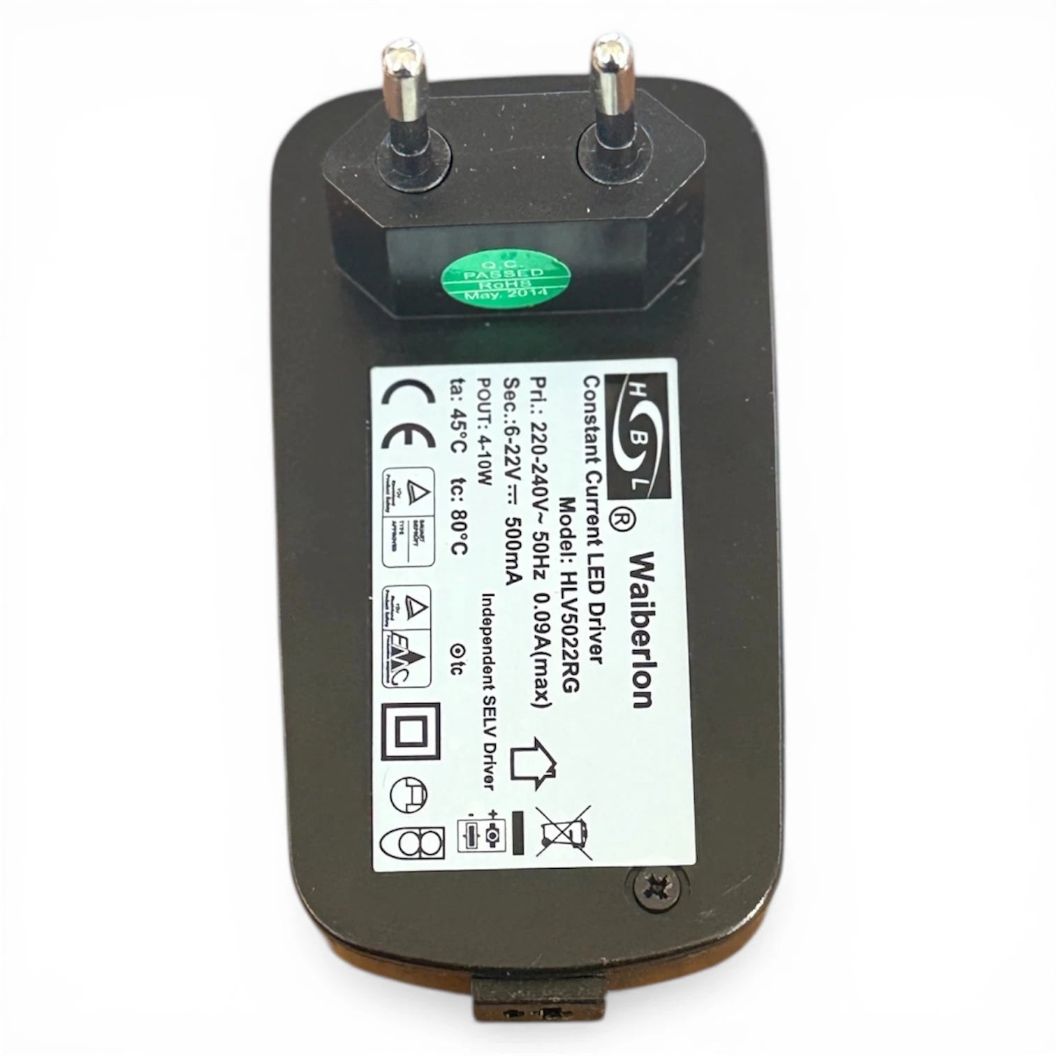 Waiberlon HLV5022RG LED Treiber 500mA 6–22V mit Strich Punkt Anschluss passend für Tischleuchten und Sompex Mint