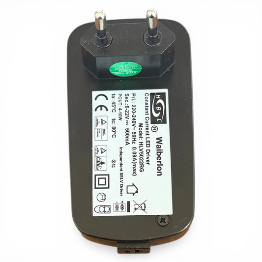 Waiberlon HLV5022RG LED Treiber 500mA 6–22V mit Strich Punkt Anschluss passend für Tischleuchten und Sompex Mint